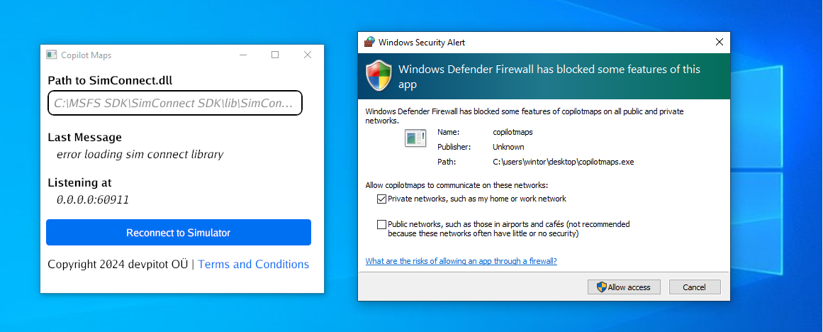 firewall screenshot