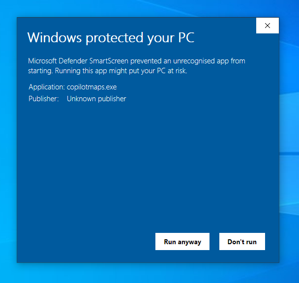 windows warning